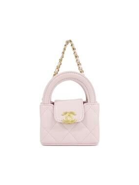 Chanel Bag Charm Leather Gold And Pink #336658C23B